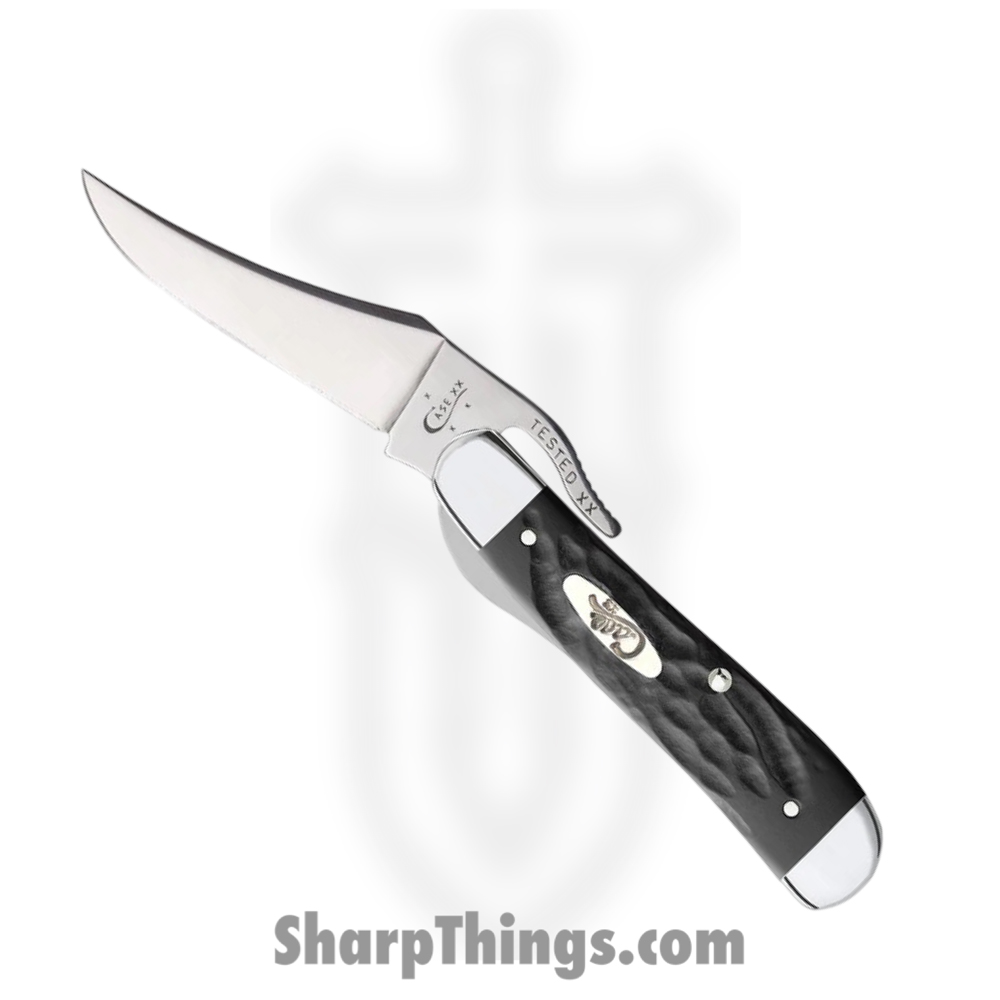 83a0d596-f7c1-4d87-a3b5-0c379c64cfeb_CA18224_1.jpg Case Cutlery - CA18224 - RussLock - Folding Knife - Tru-Sharp™ Stainless Polished Clip Point - Jigged Synthetic - Black - Image 1