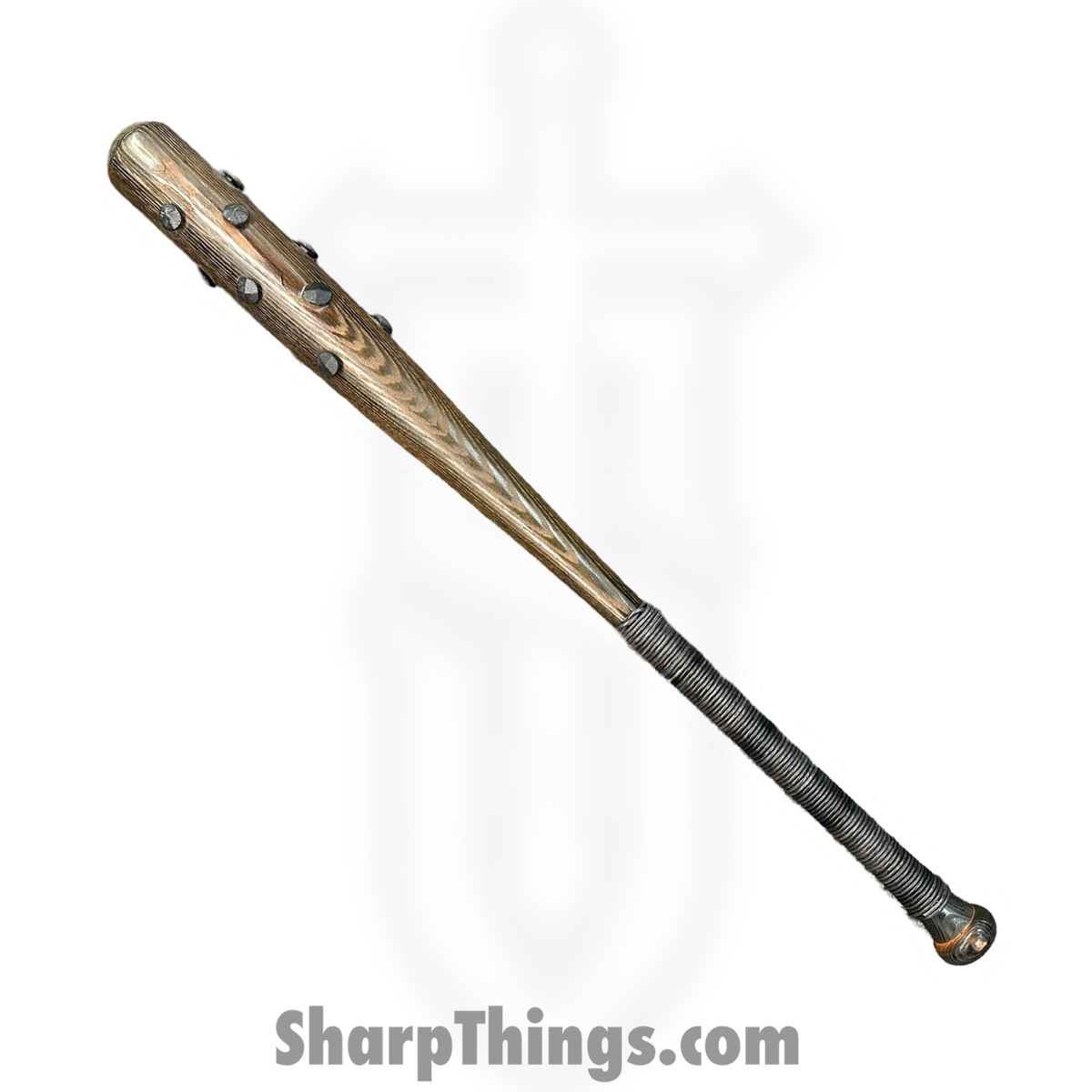 8430b913-29a5-472c-ac1d-d050a4668d67_HBD-bat-1_1.jpg Heavy Barrel Designs - HBD-bat-1 - Studded Bat - Metal Studs - Wire Wrapped - Brown Black - Image 1
