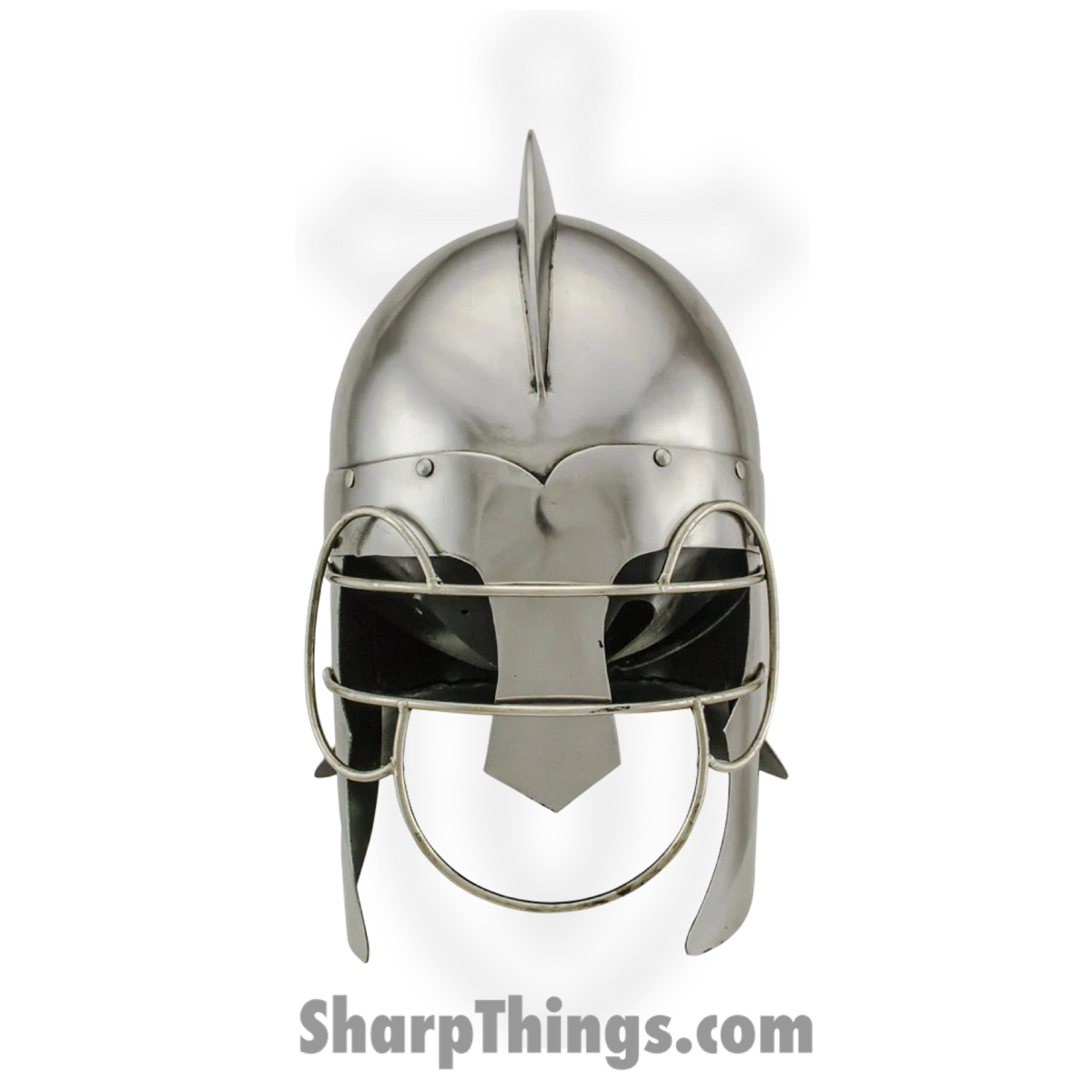 849b7f4e-4cc4-4f5f-8034-110616015e47_BR-HL-32_1.jpg Roman Troopers - BR-HL-32 - Wire Guard Helmet - Carbon Steel - Natural - Image 1