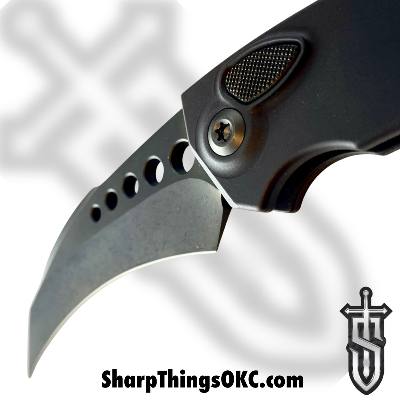 84d7c133-33e9-4eb4-96bf-e4a9ea941068_507-MCK_1.jpg Marfione Custom Knives - 507-MCK - Marifione Custom Hawk - Automatic Knife - 507-MCK Marifione Custom Hawk Automatic Knife - 6061-T6 Aluminum - Black - Image 1