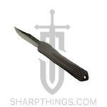 Heretic Knives - H022B-6A-PUCF - Manticore S - OTF Auto - Elmax Coated Bowie - Aluminum/Fat Carbon - Black/Purple