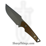 Something Obscene Co. - SO3 - Archer - Fixed Blade Knife - CPM MagnaCut Acid Etch Stonewash Clip Point - Ultem - Yellow