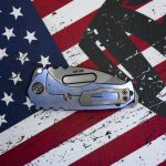 Medford Knife and Tool - MK0293PD-37A2-TPCP-BP - Praetorian Genesis T - MK0293PD-37A2-TPCP-BP - PVD Drop Point Folding Knife - Titanium - Blue