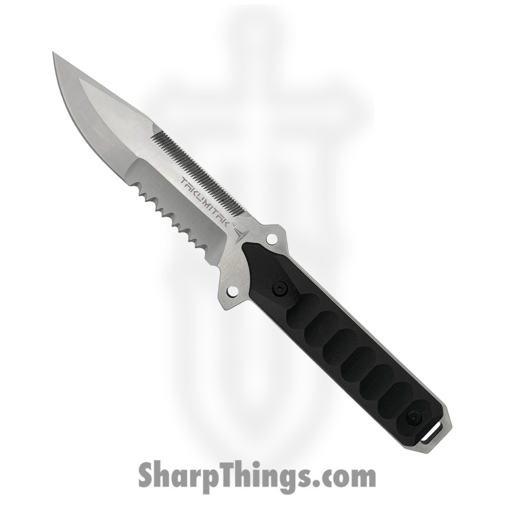 85ab49a1-de0a-49a1-9266-46f47fe1b3ab_TKF213SL_1.jpg Takumitak - TKF213SL - Escort - Fixed Blade Knife - D2 Polished Drop Point - G10 - Black - Image 1