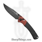 Benchmade - 15080BK-04 - Crooked River - Folding Knife - CPM MagnaCut DLC Battlewash Clip Point - Aluminum Canvas Micarta - Burnt Copper Black