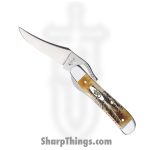 Case Cutlery - CA65303 - RussLock - Folding Knife - Tru-Sharp™ Stainless Polished Clip Point - 6.5 Bonestag - Brown