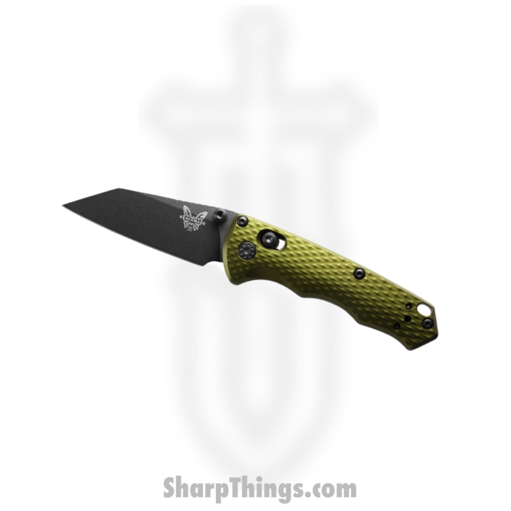 8726eed2-f96c-454b-b6aa-c1e93beb31f0_290BK-2_1.jpg Benchmade - 290BK-2 - Full Immunity - Folding Knife - CPM-M4 Cobalt Black Wharncliffe - Aluminum - Woodland Green - Image 1