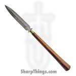 Damascus - DM5012 - Spear - Fixed Blade Knife - Damascus Spear Point - Wood - Brown
