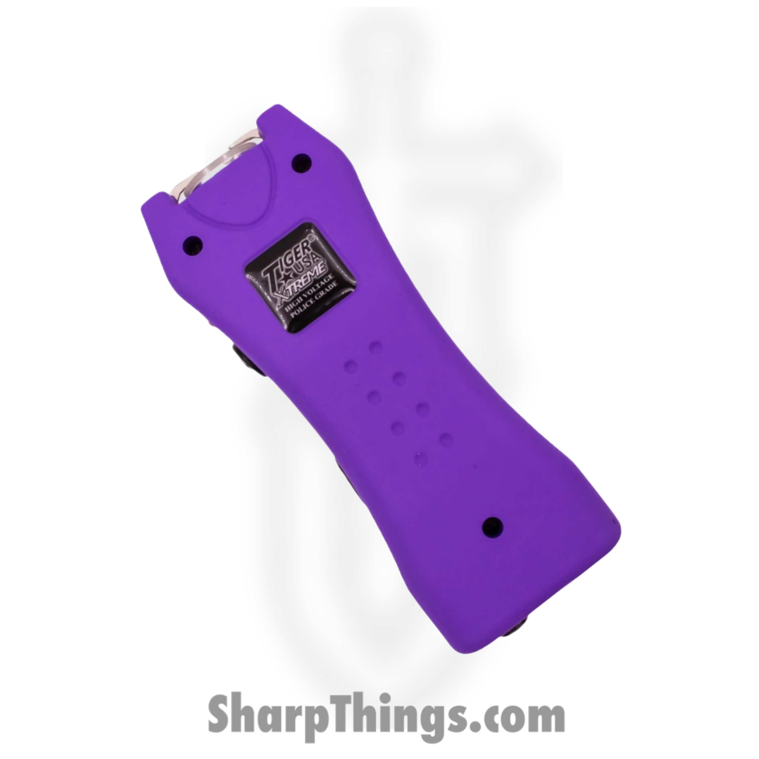 87bb7e4a-6593-4948-a786-159e7f0a7896_TD-618-PP_1-scaled-1.png Tiger USA - TD-618-PP - 125 Million Mighty Warrior Stun Gun with 200 Lumens Flashlight - Plastic - Purple - Image 1