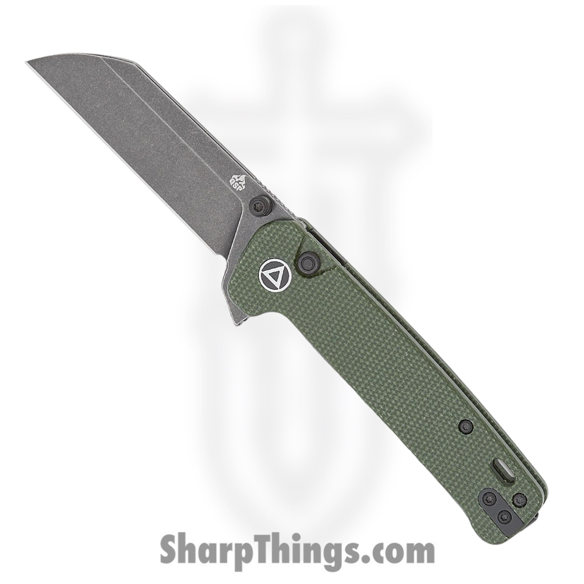 87dd3370-755b-423e-aa92-3b1f3e706d43_QS130BLC2_1.jpg QSP - QS130BLC2 - Penguin - Folding Knife - 14C28N Stonewash Sheepsfoot - Micarta - Green - Image 1