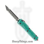 Microtech - 149-12BH - UTX-70 Bounty Hunter Serrated - OTF Auto - Apocalyptic Tanto - 6061-T6 Aluminum - Green Apocalyptic