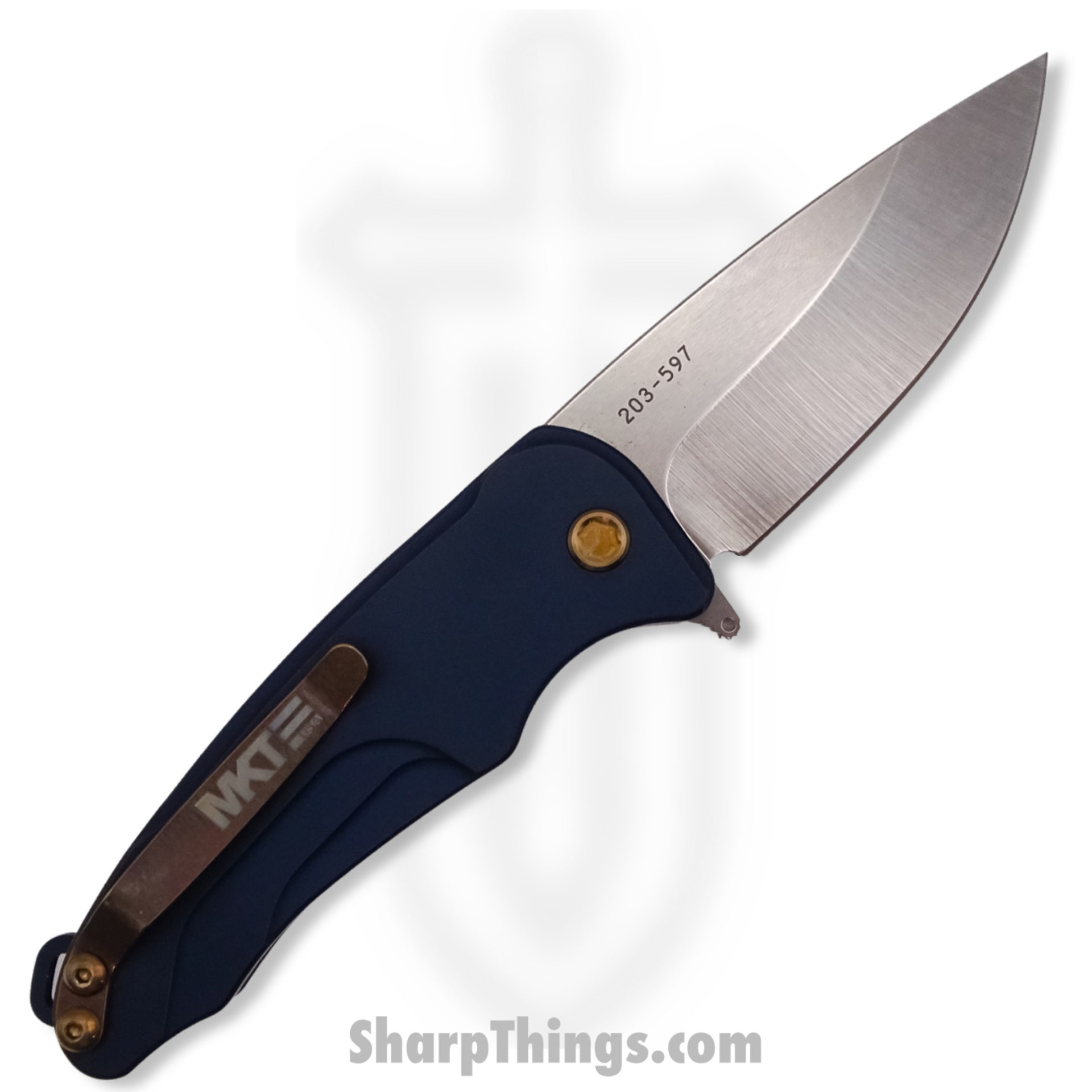 8803b102-6b85-4854-a518-201ded28b6ca_MK039STQ-44AU-TFCS-Q4_1.jpg Medford Knife - MK039STQ-44AU-TFCS-Q4 - Smooth Criminal Folder - S35VN - Blue - Image 1