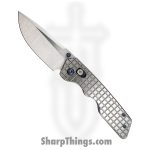 Attention 2 Detail Mercantile - A2DBLmFrg - Bar Lock Medium - Folding Knife - S30V Satin Drop Point - Frag Pattern Titanium - Silver