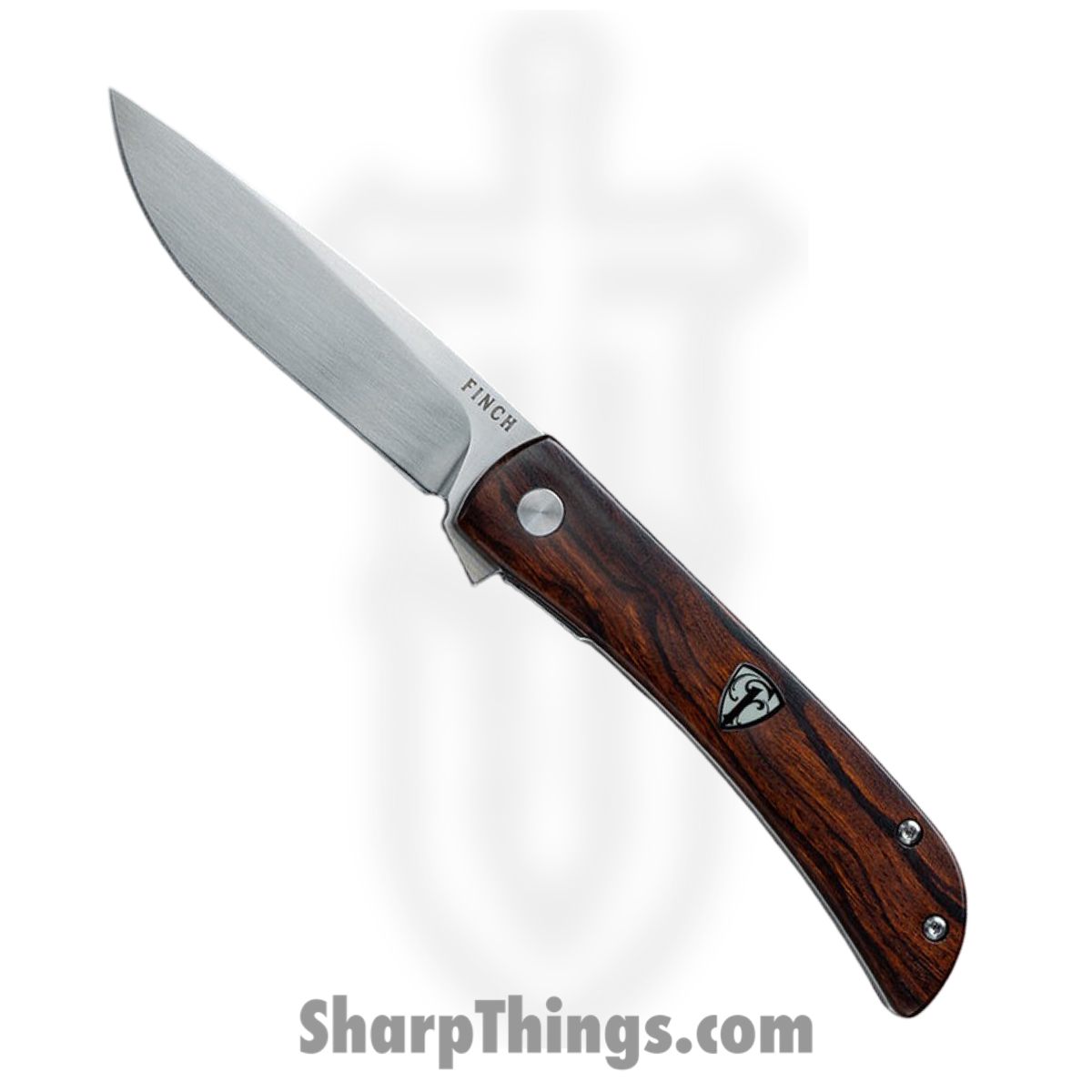88e30bf6-4d56-4c89-a452-bd1ddbbcb36a_CA211_1.jpg Finch Knife Co. - CA211 - Chernobyl Ant - Folding Knife - 14C28N Satin Drop Point - Ironwood - Brown - Image 1