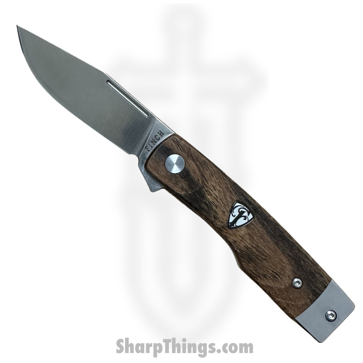 88e37d4c-1e5b-43a3-9998-ff83059619b5_HT205_1.jpg Finch Knife Co. - HT205 - Hatfield - Folding Knife - 154CM Satin Clip Point - Bocote Wood - Brown - Image 1