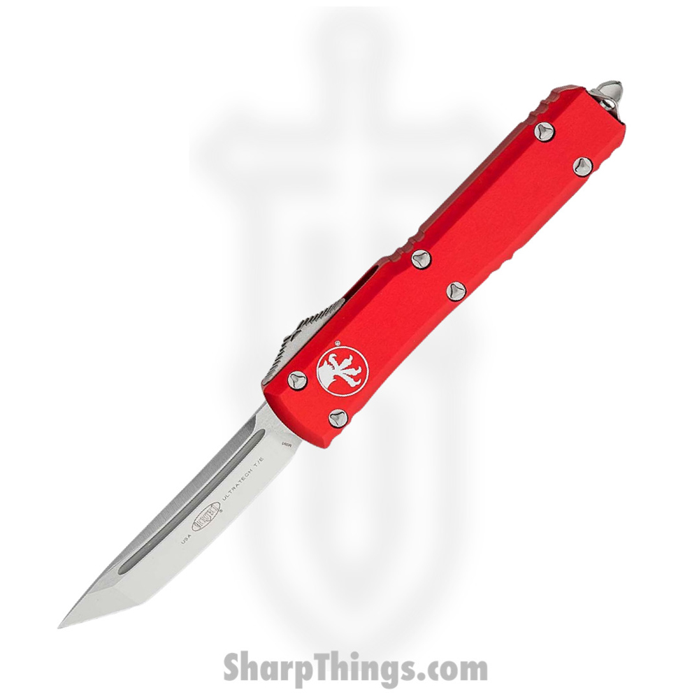 894554ca-ecfb-409f-a2ac-44b2cd5ef296_123-4RD_1.jpg Microtech - 123-4RD - Ultratech - OTF Auto - Elmax. M390, 204P Satin Tanto - 6061-T6 Aluminum - Red - Image 1