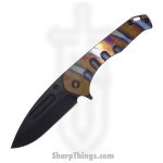 Medford Knife - MKF2084PD-03A1-TPCP-Q4- Praetorian Slim Flipper - PVD Drop Point - S45VN - Faced/Flm Bronze
