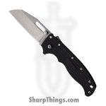 Demko Knives - DEMAD205F25 - AD 20.5 - Folding Knife - D2 Stonewash Wharncliffe - Grivory - Black