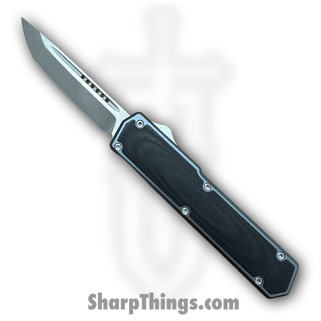 8a557cf7-353f-4a06-b4c3-98c6e694dbe2_TCVG2TNNGBSA_1.jpg TakCom - TCVG2TNNGBSA - Vigor V2 - OTF Auto - 154CM Satin Tanto - 6061-T6 Aluminum G10 - Gray Black - Image 1
