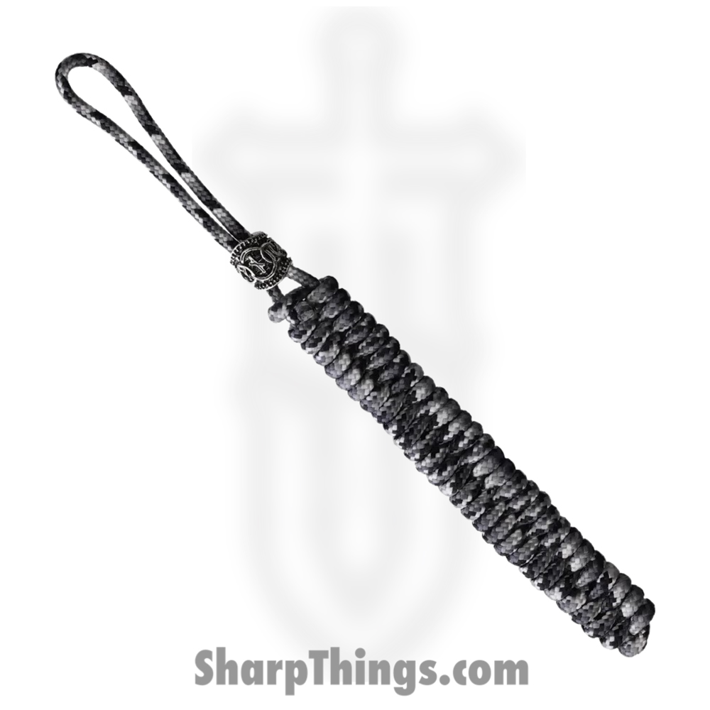 8ab10f83-13de-4d14-ae6b-ceb51eebdf46_CT1039_1.jpg Coeburn Tool - CT1039 - Lanyard With Viking Bead - Black Gray - Image 1