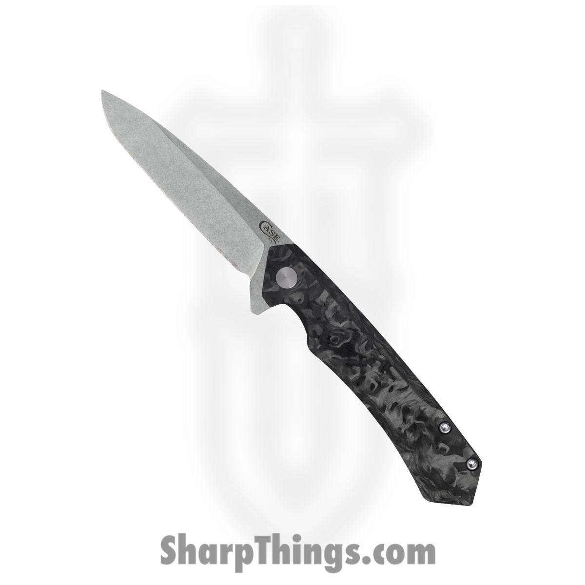 8af98780-6dec-47d7-85e9-7be09b8ab6d3_CA64801_1.jpg Case Cutlery - CA64801 - Kinzua Framelock - Folding Knife - CPM-S35VN Stonewash Spear - Marbled Carbon Fiber - Black - Image 1
