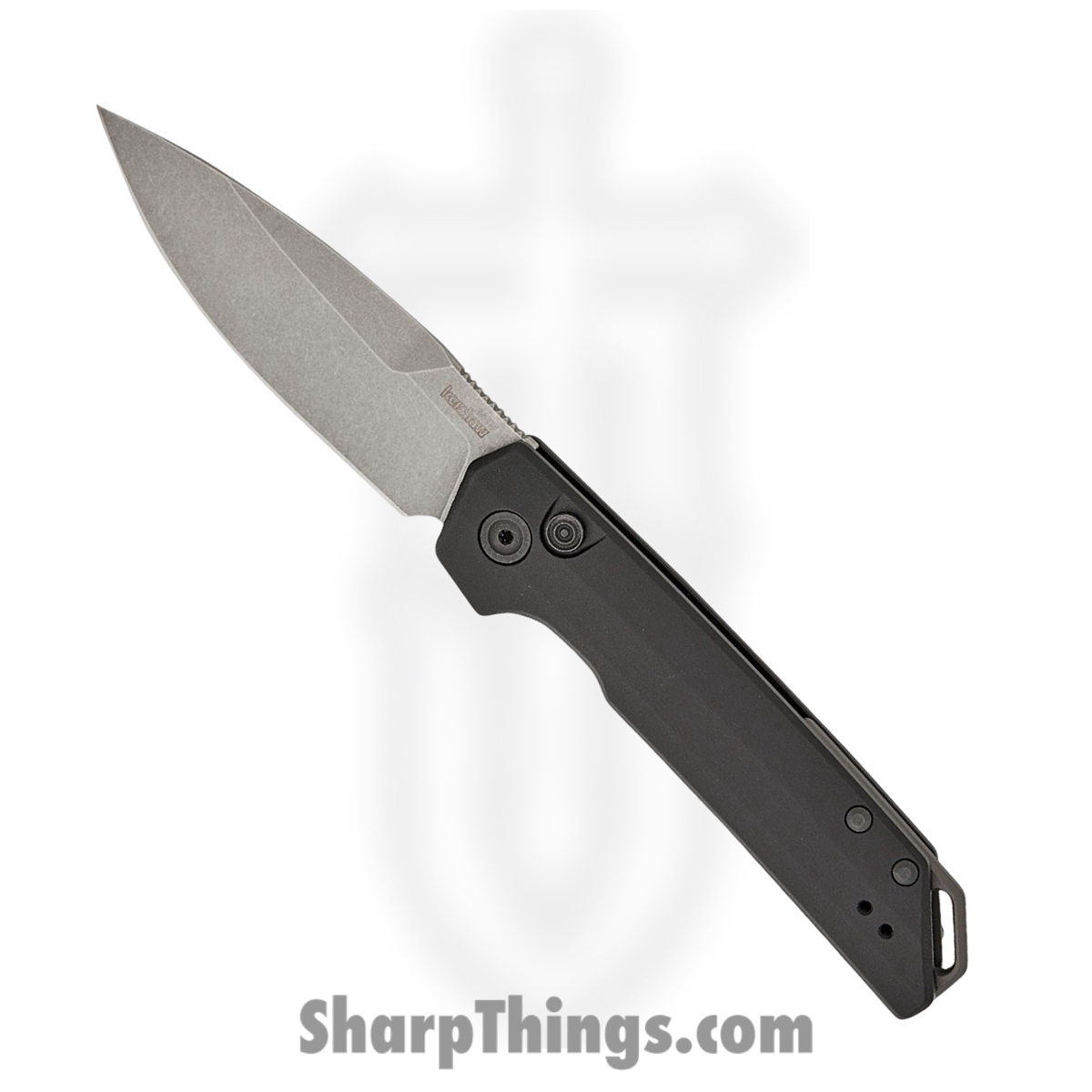 8b0b34df-aeda-471d-9ff8-e6d171c551b9_KS7038_1.jpg Kershaw - KS7038 - Launch Iridium - Automatic Knife - CPM MagnaCut Stonewash Spear Point - 6061-T6 Aluminum - Black - Image 1