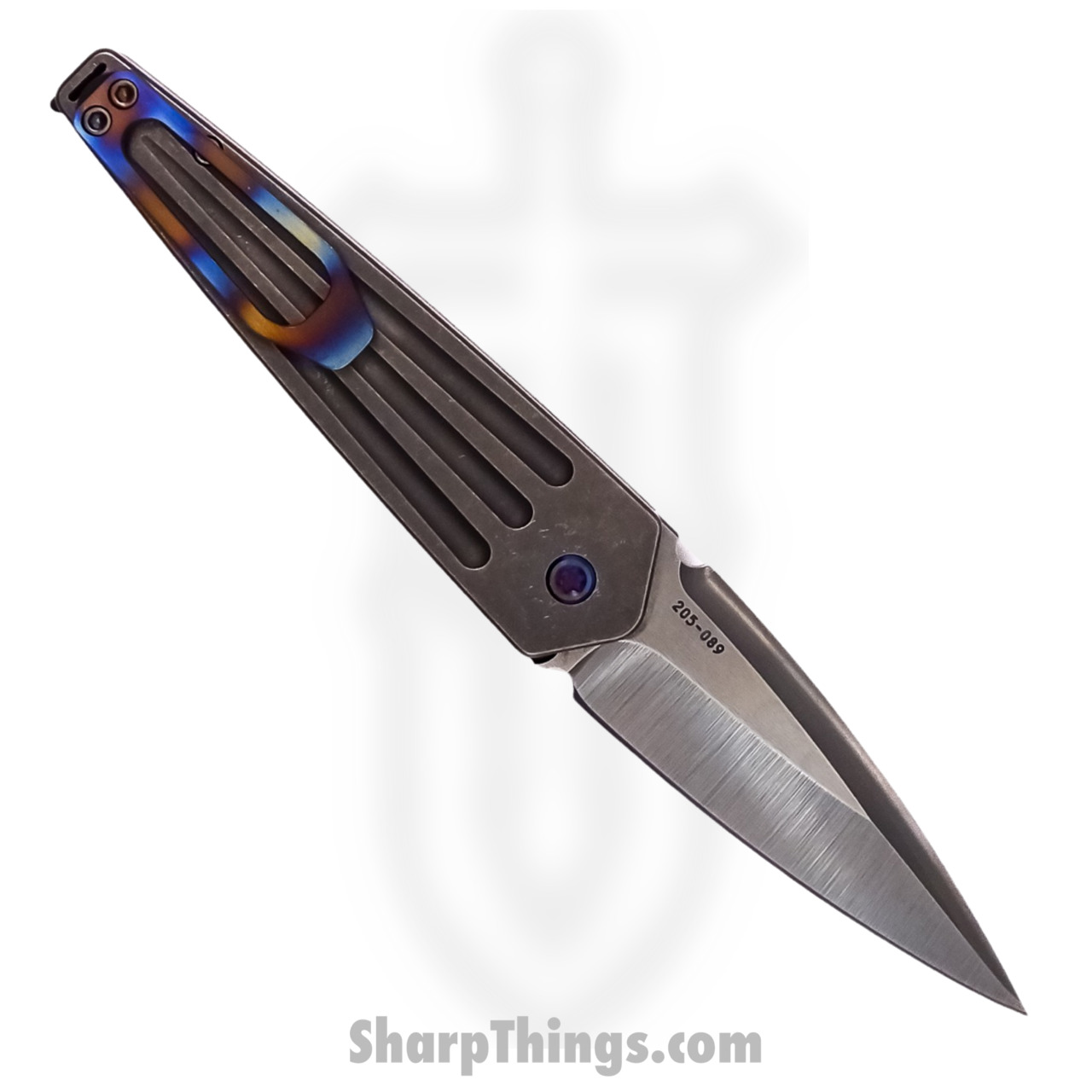 8b0fc58b-5b2d-426f-a519-a7789d68c821_MK209STQ-01TM-TFCF-BN_1.jpg Medford Knife - MK209STQ-01TM-TFCF-BN - Nosferatu Auto Folding Spike Blade - S35VN Tumbled - Titanium - Image 1