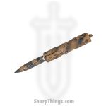 Microtech - 227-1CCS - Dirac Delta Signature Series - OTF Auto - Elmax, M390, 204P Coated Dagger - 6061-T6 Aluminum - Coyote Camo