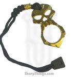 VOC - KN-04-GD - Public Safety Survival Knuckle Keychain - Paracord Skull Head ‘S’ - Gold
