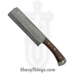 Damascus - DM1265 - Hammer Cleaver - Fixed Blade Knife - Damascus - Wood - Brown