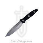 Microtech - 114-11 - Socom Alpha - Fixed Blade Knife - M390 Stonewash Tanto - G10 - Black