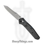 Benchmade - 940-1 - Osborne - Folding Knife - S90V Stonewash Reverse Tanto - Carbon Fiber - Black