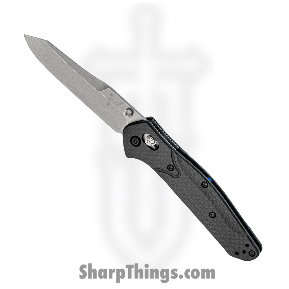 8c81667e-06d2-46e7-af5f-e9504738c137_940-1_1.jpg Benchmade - 940-1 - Osborne - Folding Knife - S90V Stonewash Reverse Tanto - Carbon Fiber - Black - Image 1