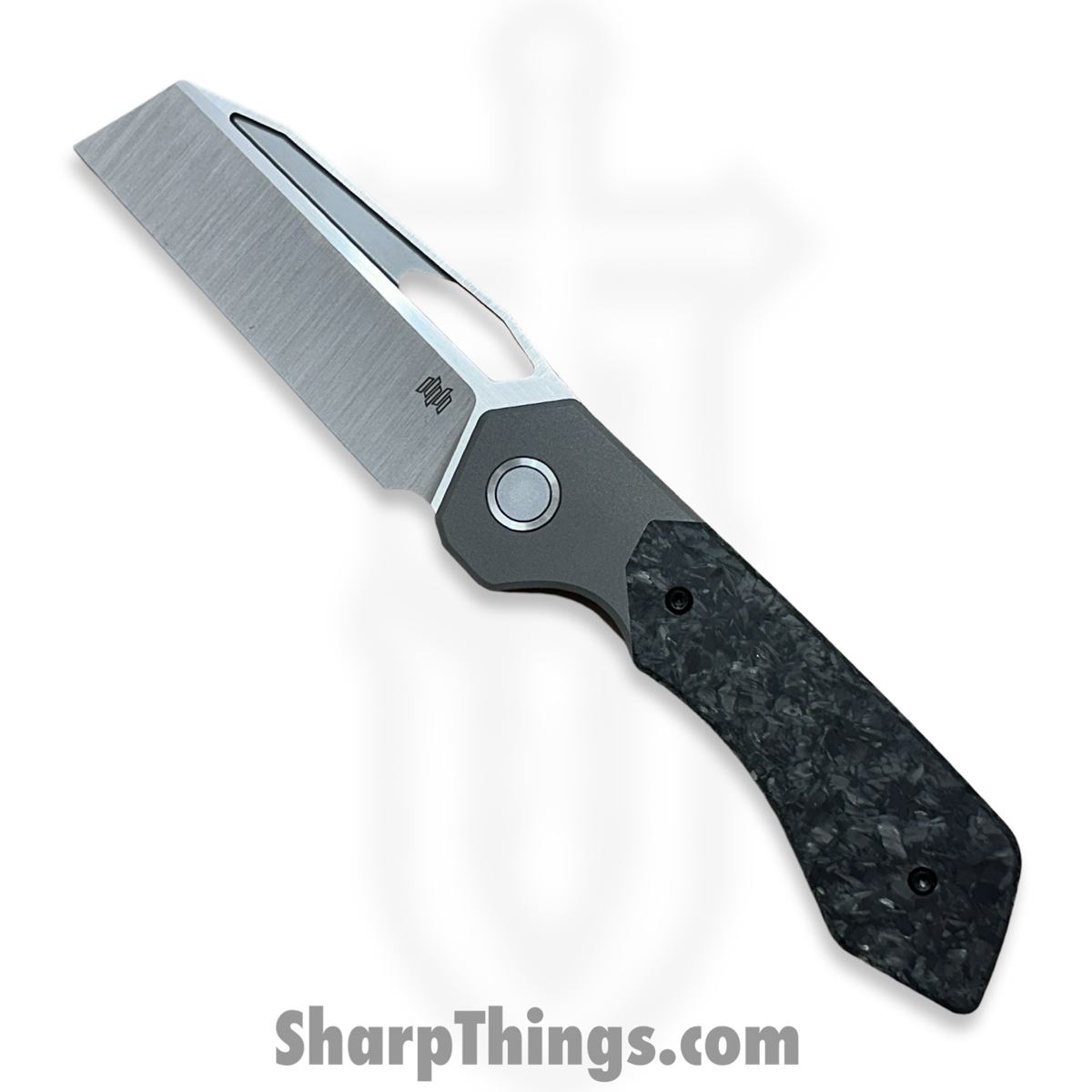 8c851ee3-402c-4198-8d47-ea5be86c397b_HGKEXBKCF_1.jpg High Grain Knives - HGKEXBKCF - Exclusive DeVille - Folding Knife - Magnacut Hollow Grind Satin Wharncliffe - Ti CF - Black - Image 1