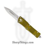 Microtech - 142-11OD - Combat Troodon - OTF Auto - Stonewash Dagger Partially Serrated - 6061 T6 Aluminum - OD Green