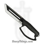 Elite Tactical - ETFIX004BK - The Rig - Fixed Blade Knife - 8Cr13MoV Two Tone Tanto - G10 - Black