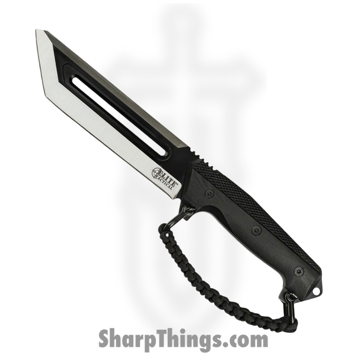 8d2f6845-70f7-4744-bda7-94fdee1b3949_ETFIX004BK_1.jpg Elite Tactical - ETFIX004BK - The Rig - Fixed Blade Knife - 8Cr13MoV Two Tone Tanto - G10 - Black - Image 1