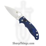 Spyderco - SC101PBL2 - Manix 2 - Folding Knife - BD1N Satin Drop Point - FRN - Blue