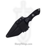 T.Kell Knives - WrtHgBlKGG - Warthog - Fixed Blade Knife - 80crv2 Nickle Boron Coated Trailing Point - G10 - Black Grenade Grip