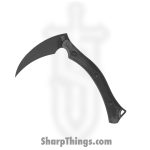 Bastinelli Creations - BAS201 - Reaper Tac - Fixed Blade Knife - N690 Black Cerakote Hawkbill - G10 - Black