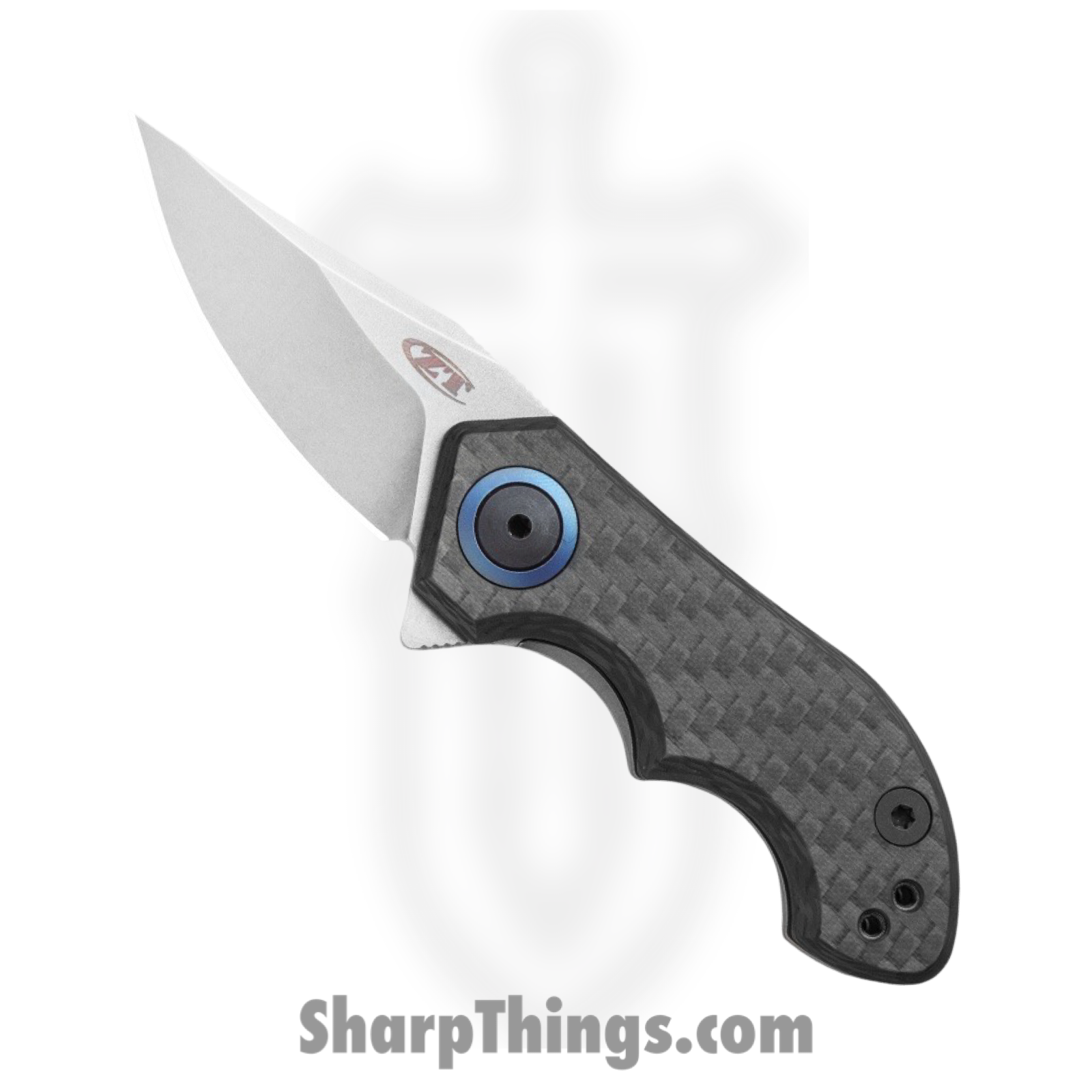 8e76773b-c5a6-48f6-a66b-9823a0040e18_0022_1.png Zero Tolerance - 0022 - Small Galyean - Folding Knife - CPM 20CV Stonewash Clip Point - Carbon Fiber - Black - Image 1