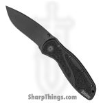 Kershaw - KS1670BLK - Blur - Folding Knife - 14C28N Coated Drop Point - 6061-T6 Aluminum Trac Tec Inserts - Black
