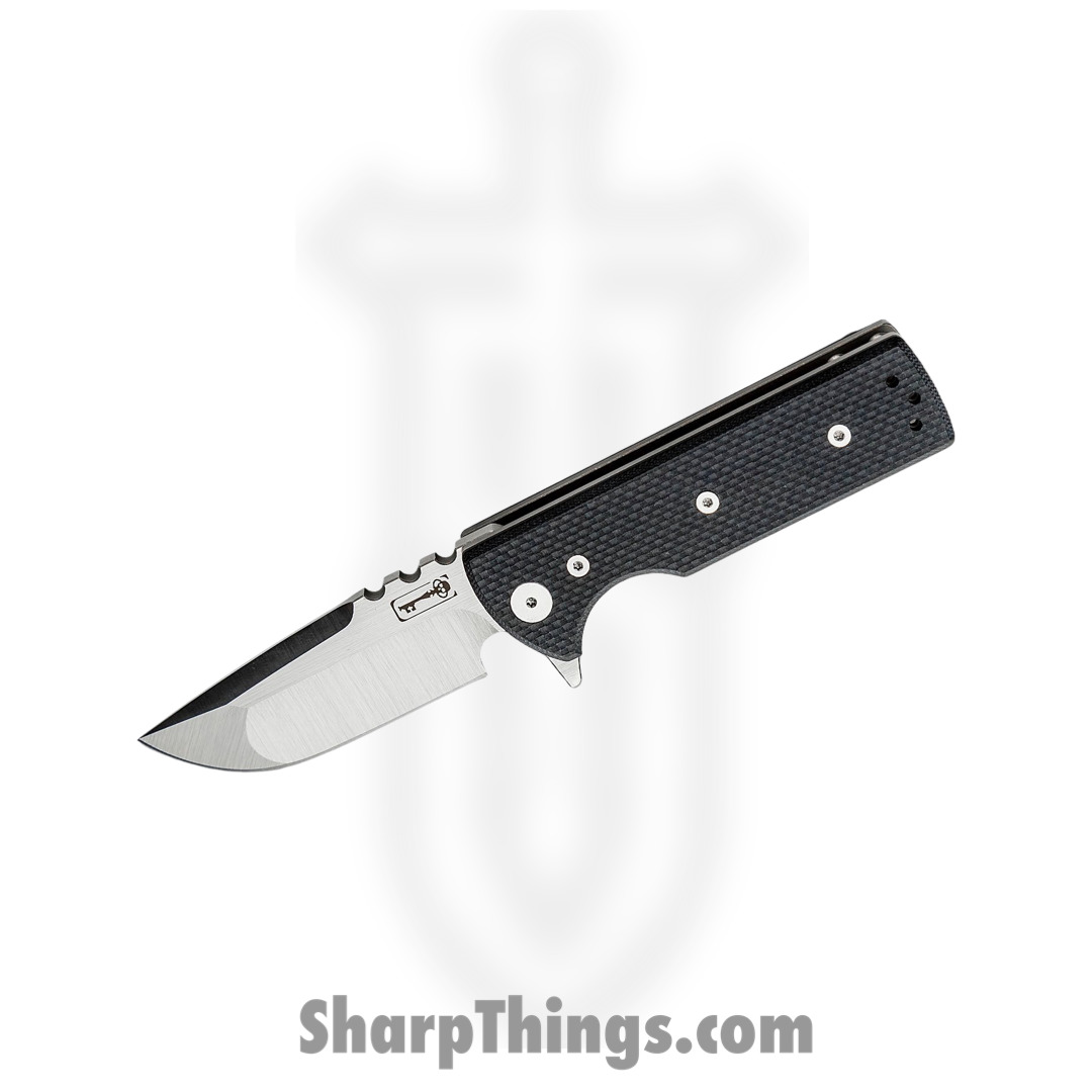 8ecddca3-eeaa-4a41-be7f-9c5fd55cd57c_TAK_RDP_BG10_BF_1.jpg Chaves Knives - TAK/RDP/BG10/BF - TAK - Folding Knife - M390 Satin Drop Point - G10 - Black - Image 1