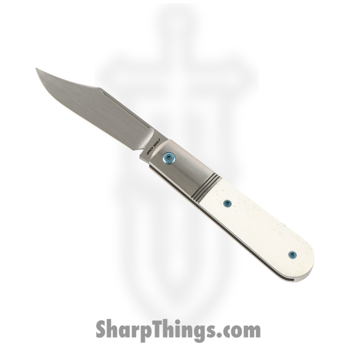8f0ba9ca-6551-4d9c-82bb-3b5dc83c27e4_BIGBR-02-SM-WHT-BNE_1.jpg Jack Wolf Knives - BIGBR-02-SM-WHT-BNE - Big Bro Jack - Folding Knife - S90V Satin Clip Point - Smooth Bone - White - Image 1
