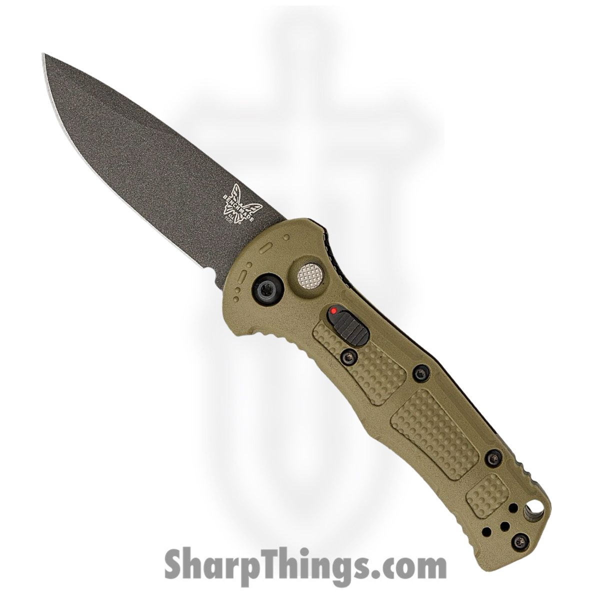 8f35b892-8091-4c83-a33c-47295f3c7e0f_9570BK-1_1.jpg Benchmade - 9570BK-1 - Mini Claymore - Automatic Knife - D2 Coated Drop Point - Grivory - Tan - Image 1