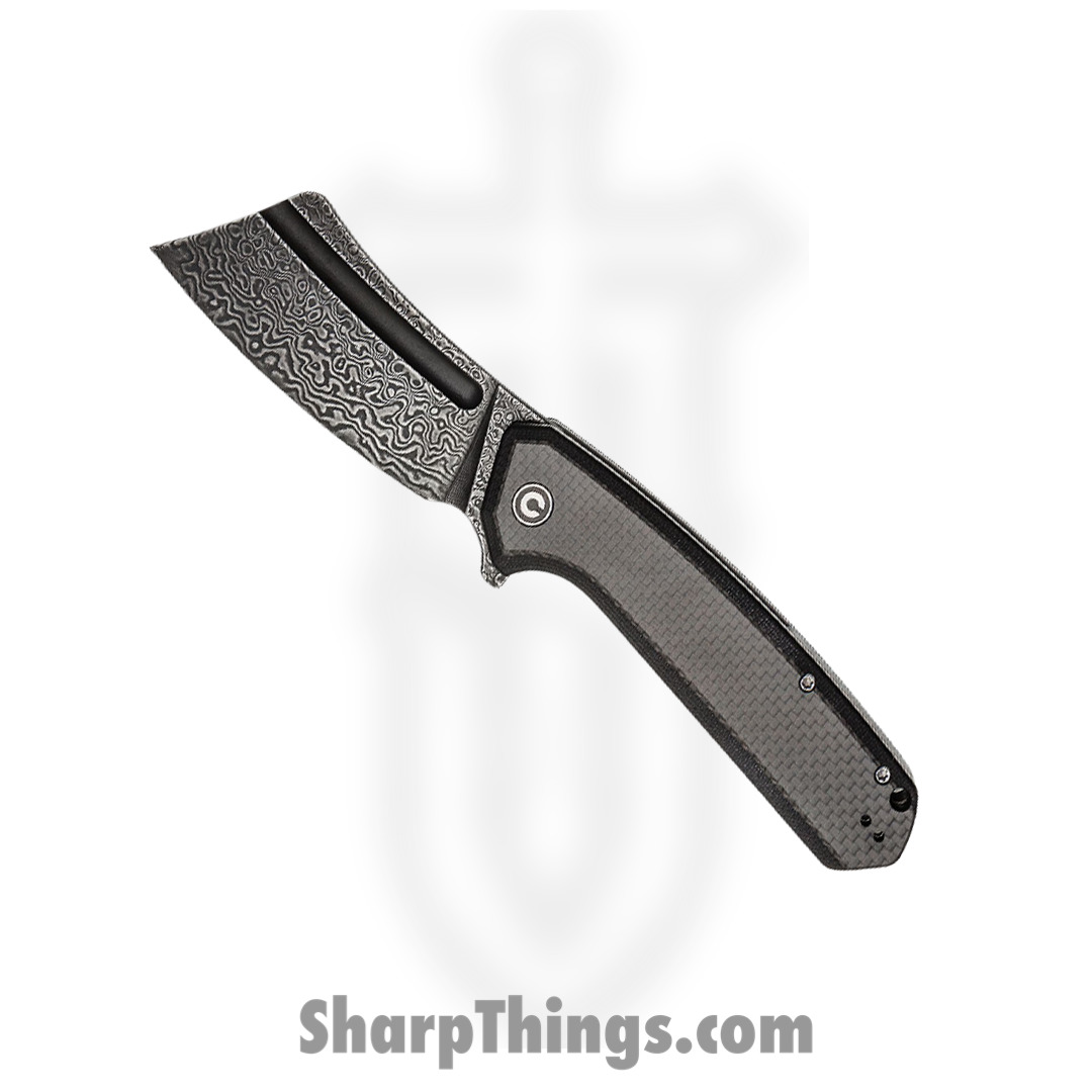 8f7f66f2-f137-4c0e-80a9-06a1cc16621d_CIVC2006DS1_1.jpg Civivi - CIVC2006DS1 - Bullmastiff Flipper Cleaver Blade - Damascus G10 CF - Black - Image 1