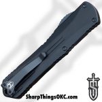 Heretic Knives - H031-10A-T - Manticore X - OTF Auto - Elmax Two Tone Tanto - 6061-T6 Aluminum - Black