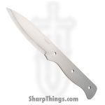 Condor Tool & Knife - CTKB23243HC - Bushlore Blade Blank - Fixed Blade Knife - 1075 HC Satin Drop Point - Silver