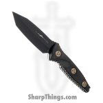 Microtech - 114M-1DLCCFS - Mini Socom Alpha Signature Series - Fixed Blade Knife - Elmax, M390, 204P Coated Tanto - Carbon Fiber - Black