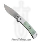 Finch Knife Co. - MO003 - Model 1934 - Folding Knife - 154CM Satin Clip Point - G10 - Ghost Green